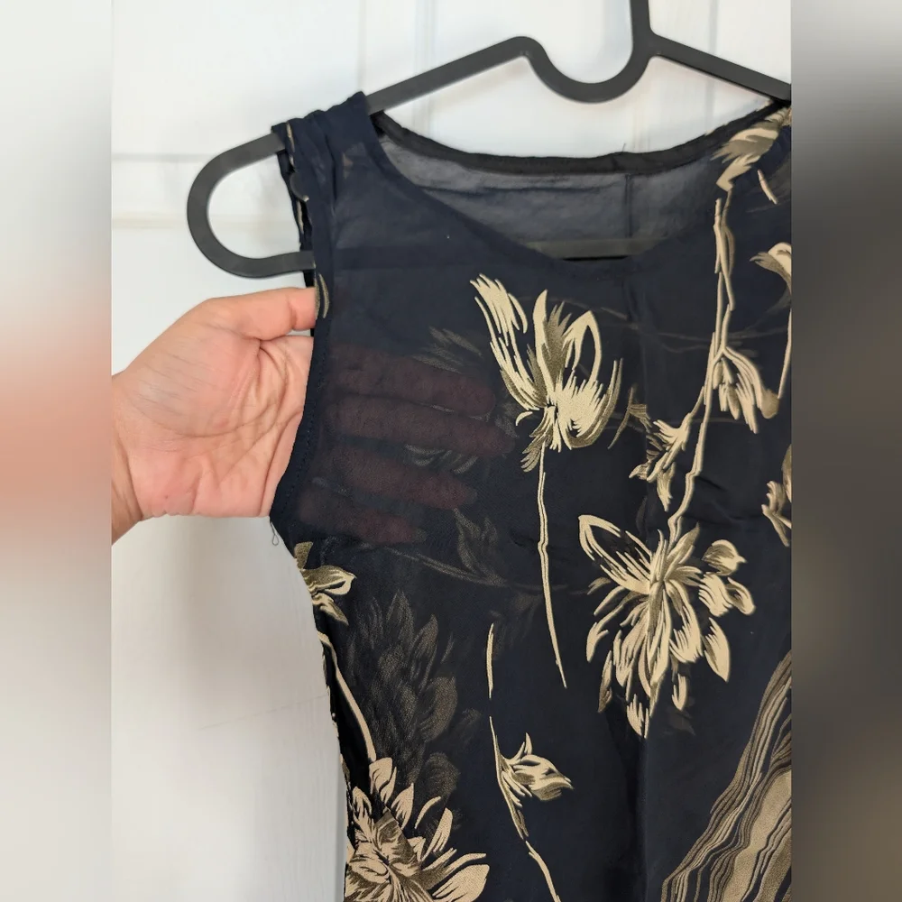 One-of-a-Kind Custom Floral Chiffon Tank - Picture 4 of 6